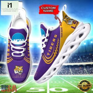 Custom Name LSU Tigers NCAA Sport Team Max Soul Shoes