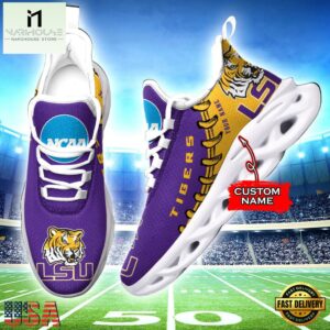 Custom Name LSU Tigers Sport Team Max Soul Shoes