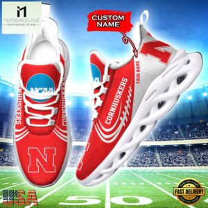 Custom Name Nebraska Cornhuskers NCAA Sport Team Max Soul Shoes