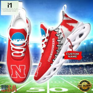 Custom Name Nebraska Cornhuskers Sport Team Max Soul Shoes