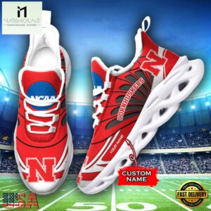 Custom Name Nebraska Cornhuskers Team Sport Max Soul Shoes For Fans