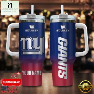Custom Name New York Giants NFL Football Stainless Steel Tumbler 40Oz