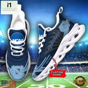 Custom Name North Carolina Tar Heels Team Sport Max Soul Shoes For Fans