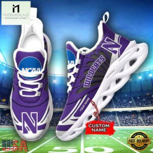 Custom Name Northwestern Wildcats Team Sport Max Soul Shoes For Fans