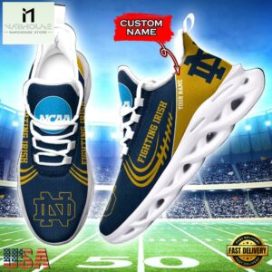 Custom Name Notre Dame Fighting Irish NCAA Sport Team Max Soul Shoes