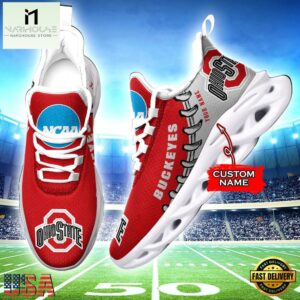 Custom Name Ohio State Buckeyes Sport Team Max Soul Shoes