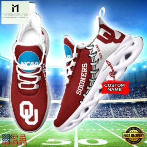 Custom Name Oklahoma Sooners Sport Team Max Soul Shoes