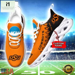 Custom Name Oklahoma State Cowboys Sport Team Max Soul Shoes