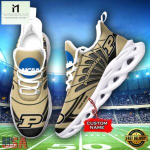 Custom Name Purdue Boilermakers Team Sport Max Soul Shoes For Fans