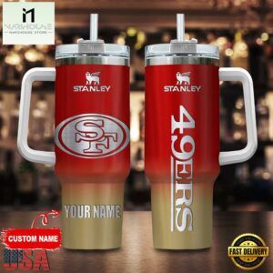Custom Name San Francisco 49Ers NFL Football Stainless Steel Tumbler 40Oz