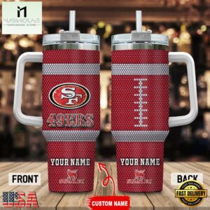 Custom Name San Francisco 49Ers Stainless Steel Tumbler 40Oz Handle For Fans