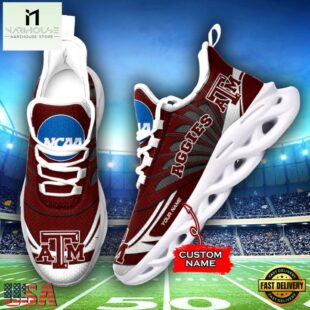 Custom Name Texas A&M Aggies Team Sport Max Soul Shoes For Fans