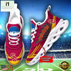 Custom Name USC Trojans Team Sport Max Soul Shoes For Fans