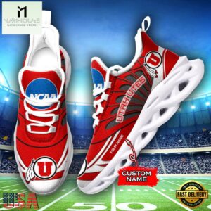 Custom Name Utah Utes Team Sport Max Soul Shoes For Fans
