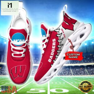 Custom Name Wisconsin Badgers Sport Team Max Soul Shoes