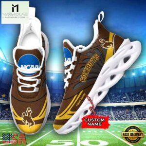 Custom Name Wyoming Cowboys Team Sport Max Soul Shoes For Fans