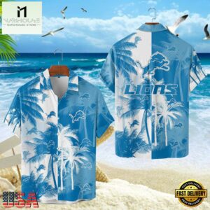 Detroit Lions Hawaiian Shirt, NFL Resort wear