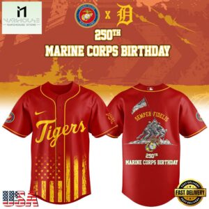 Detroit Tigers MLB x 250 U.S. ARMY Baseball Jersey Shirt