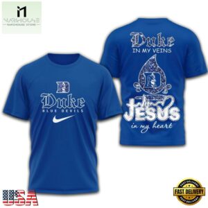 Duke Blue Devils Jesus In My Heart All Over Print Shirt