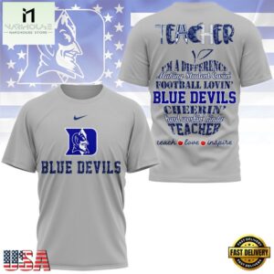 Duke Blue Devils Teacher Pride 2025 Unisex 3D Shirt