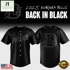 Durham Bulls MLB Back In Black Baseball Jersey For Fans