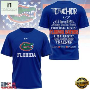 Florida Gators Teacher Teach Love Inspire All Over Print Shirt