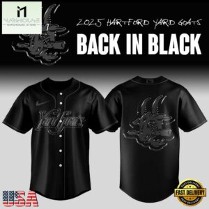 Hartford Yard Goats MLB Back In Black Baseball Jersey For Fans