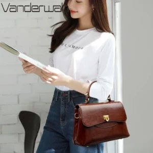 Alternative view of Luxury Large Capacity Multilayer Shoulder Messenger Bag High Quality Leather Handbag Women Designer Crossbody Sac Female Tote