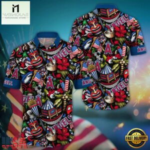 Los Angeles Angels Tiki Luau Summer Hawaiian Shirt