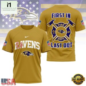 NFL Baltimore Ravens 2025 Fire Dept Unisex 3D Shirt