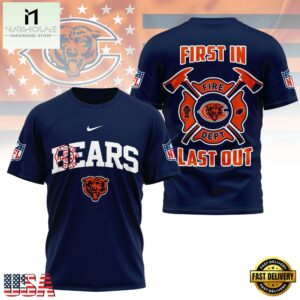 NFL Chicago Bears Football Team Fire Dept Design T Shirt