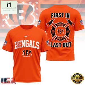 NFL Cincinnati Bengals 2025 Fire Dept Unisex 3D Shirt