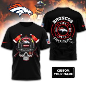 NFL Denver Broncos Football Team Fire Fighter Unisex 3D Shirt
