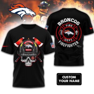 NFL Denver Broncos Football Team Fire Fighter Unisex 3D Shirt