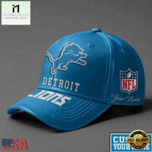 NFL Detroit Lions Football Team Personalized All Over Print Cap