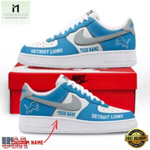 NFL Detroit Lions Limited Edition Personalized Air Force 1 Shoes Sneaker