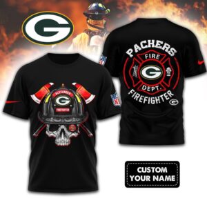 NFL Green Bay Packers Football Team Fire Fighter Unisex 3D Shirt
