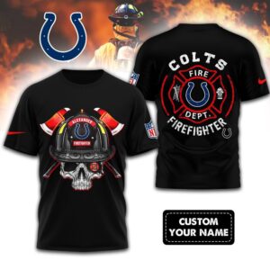 NFL Indianapolis Colts Football Team Fire Fighter Unisex 3D Shirt
