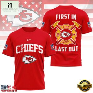 NFL Kansas City Chiefs Football Team Fire Dept Design T Shirt
