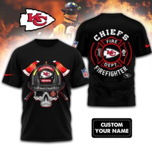 NFL Kansas City Chiefs Football Team Fire Fighter Unisex 3D Shirt