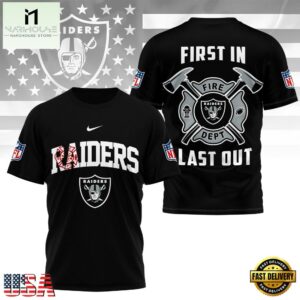 NFL Las Vegas Raiders 2025 Fire Dept Unisex 3D Shirt
