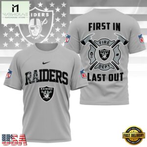 NFL Las Vegas Raiders Football Team Fire Dept Design T Shirt