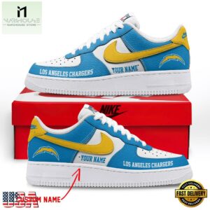 NFL Los Angeles Charger Limited Edition Personalized Air Force 1 Shoes Sneaker
