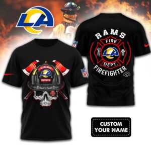 NFL Los Angeles Rams Football Team Fire Fighter Unisex 3D Shirt
