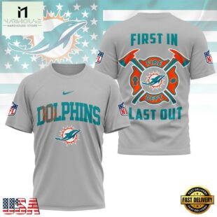 NFL Miami Dolphins Football Team Fire Dept Design T Shirt