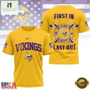NFL Minnesota Vikings Football Team Fire Dept Design T Shirt