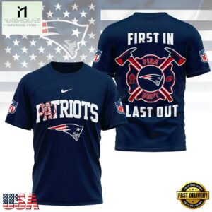 NFL New England Patriots Football Team Fire Dept Design T Shirt