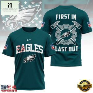 NFL Philadelphia Eagles Football Team Fire Dept Design T Shirt