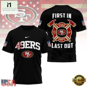 NFL San Francisco 49ers Football Team Fire Dept Design T Shirt