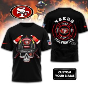 NFL San Francisco 49ers Football Team Fire Fighter Unisex 3D Shirt